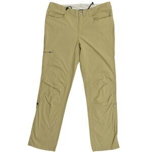 Patagonia Women's Brown Cargo Pants Size 12 Nylon Zip Pocket Outwear Camping